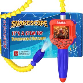 Borescope Snake Camera مع الضوء للأطفال ، ألعاب STEM التعليمية للبنين والبنات 4-6 ، هدايا عيد ميلاد فريدة من نوعها للأطفال 4 5 6 7 8 9 10 سنوات ، هدايا علمية للتنزه في التخييم الطبيعة