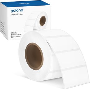 POLONO Genuine 3" x 2" Direct Thermal Label, Self-Adhesive Address Shipping Thermal Label, Barcodes, Address Postage Labels Compatible with POLONO PL60 and PL70E Label Printer (1000 Labels)