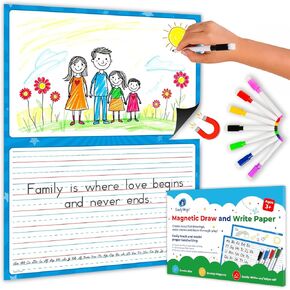 Jumbo Magnetic Draw and Write Paper - 18' x 23', Writing Paper for Whiteboard, Dry Erase Poster for Classroom, Magnetic Dry Erase Sheets for Classroom - Simply Magic