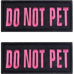 12 PCS Service Dog Patches Removable Tactical Hook Loop Harness Embroidered in Training Patch Do Not Pet Working Dog Patch for Vest Harnesses Collars Leashes