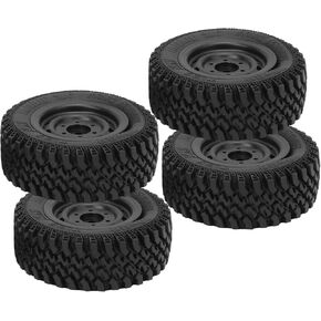 gernie 4Pack RC Tires, 3.1in Diameter Plastic Rubber Tires for MN86 RC Car, Professional Wheel Tires Replacement for on Road Racing Car, High Grip RC Accessory for Touring Racing Cars DIY