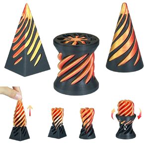 3 أجهزة كمبيوتر مخروطية مستحيلة ، لعبة مخروطية مخروطية ، نماً مستحيلًا للهرم ، لعبة مخروطية مخروطية ثلاثية الأبعاد ، ألعاب إزالة الضغط على سطح المكتب ، هدية ، عيد ميلاد (أرجواني خفيف) in Kuwait