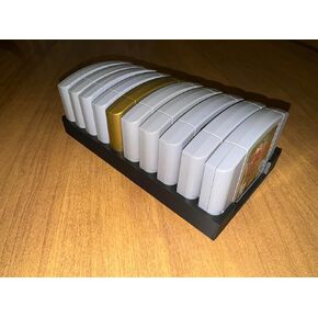 عروض حامل خرطوشة اللعبة - متوافقة مع خراطيش Nintendo 64 (N64) ، يحمل 10 - منظم تخزين الألعاب الرجعية