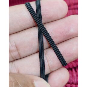 NOSHAD® Black ، 3MM - 1/8 "سلك النطاق المرن المسطح للخياطة ، التخيين ، Haberdashery و Clothing DIY Arts and Crafts Assory ، المواد ، اللوازم (10meter - 11yard)