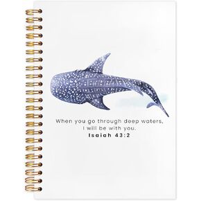 SNNDER Coquette Blue Bow Seashell Beach Notebook, Preppy Coastal Ocean Journal, Beachy Aesthetic Journal, Beach Supplies for Women, Pink Hardcover Spiral Notebooks 5.5x8.3 Inch