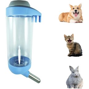 Dog Crate Water Bottle - 12 oz No Drip Kennel Pet Water Dispenser, Easy-to-Use Cage Water Bottle for Dogs, Cats, Small Animals, 350ML, Pink
