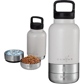 Portable Dog Water Bottle - 32 oz - Insulated with Detachable Bowls - Leak-Proof Pet Travel Bottle for Dogs