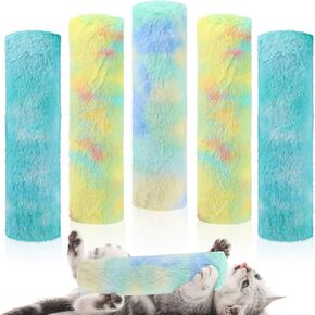 CIVANER 6 PCS 10.6 بوصة Cat Catnip Toys التفاعلية لعبة Kicker Toy Soft Plush Plush Pillow Sticks Histing Chasing Ericking Catnip Toy Indoor (Pink ، Blue ، Yellow ، Candy)