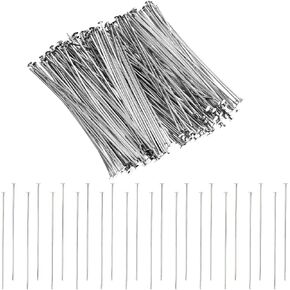 200 Pcs Flat Head Pins 2 Inch Copper Pins Head Pin for Jewelry Making for DIY Crafts Necklaces Pendant Bracelets Earrings Making Silver