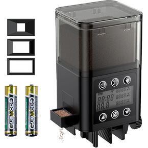 Pawfly Automatic Aquarium Fish Feeder ، 320 مل ، قابل للتعديل ، يتم تشغيل البطارية (متضمنة)