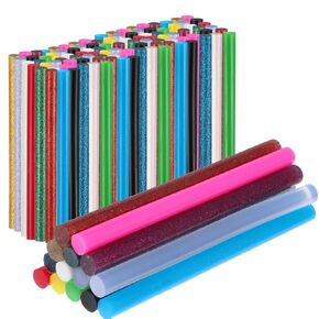Mini Hot Glue Sticks ، 200 حزمة عصي بندقية غراء متعددة الملونة ، ذوبان حار لزوجة عالية من عصا متعددة الأغراض في 14 لونا للحرف الفنية DIY