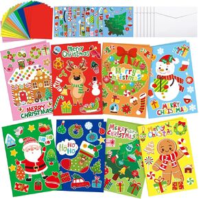 FullHawl 48 مجموعة بطاقات عيد الأب صنع مجموعات عيد الأب DIY مع ملصقات وأظرف تجعل بطاقة المعايدة الخاصة بك هدية أبي المصنوعة يدويًا للأنشطة المنزلية للحفلات