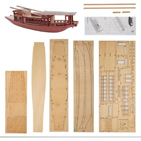 GAWEGM Wooden Ship Model Kits - Chinese RED Boat Precise