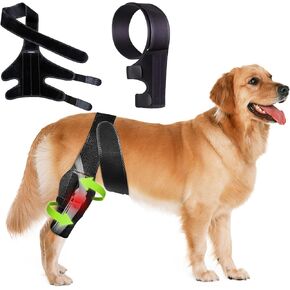 Dog Knee Brace for Torn ACL, Comfortable and Adjustable Neoprene Support for Front/Hind Legs for Hip Dysplasia & Arthritis, Universal Large to Small Dogs Knee Brace for Legs (S)