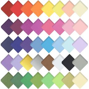 Jyongmer 8000PCS 1 Inch Tissue Paper Squares, 40 Assorted Colored Tissue Paper for Crafts Art Rainbow Tissue Paper for Arts Craft DIY, Birthday Party Festival Tissue, Scrunch Project