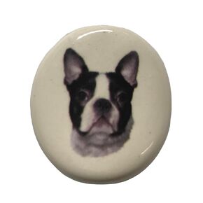Ceramic Smoke Stone Hand Rolled Unfiltered Cigarette Holder Boston Terrier