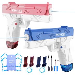 Electric Water Gun for Adults & Kids, Water Gun with 1000CC Backpack& 33FT Range - Pool Beach Outdoor Summer Toys Gift for Boys Girls