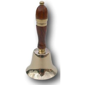Arsuk Hand Call Bell - بصوت عالٍ من الجرس النحاسي للمدارس والكنائس والخدمة والعشاء والأحداث والمساعدة المسنين والاستخدام في الهواء الطلق