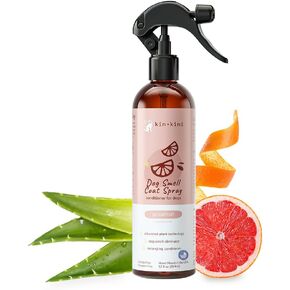 رذاذ Kin+Kind Dog Doedorizing - آمن ، طبيعي ، وسهل الاستخدام ، مزيل الرائحة الأليفة - صيغة رذاذ الكلاب الممتازة مصنوعة مع أرق - مبلاء الكلاب للكلاب ذات الرائحة الكريهة المصنوعة في الولايات المتحدة الأمريكية (12 أوقية)