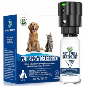 Cat Spray Deterrent System, Automatic Cat Deterrent Spray, Motion Activated Pet Deterrent Spray System for Cats & Dogs Odorless Pet Deterrent, Senses Pets Up to 3 Feet Away, Friendly & Safe