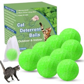 Cat Repellent Outdoor, Cat Deterrent Outdoor Indoor, Natural Peppermint Oil Cat Deterrent to Keep Cats Out of Yard Permanently, Cat Deterrent Keep Cats Away from Furniture, Lawn, Garden -10 Pack