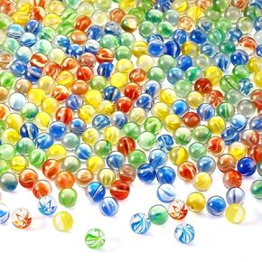 1500 PCS CATS عيون العيون الرخام الزجاجية خلط الزجاج الرخام 0.55 بوصة الرخام الزجاجي الصلبة جولة DIY رخام ملون للأطفال مقلاع المنزل الديكور الصينيين الصينيين لصياغة ، تفضل الحفلات
