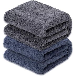 2 Blankets, Dog Cat Pet Blanket, Soft Warm Fleece, for Puppy, Small Dogs or Kitten, Cats, Plush Fuzzy Blanket for Bed, Sofa, Travel (60" x 40", 2/Pack, Dark Gray+Navy Blue)