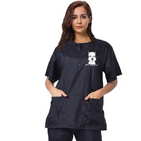 Gliitatu Dog Pet Grooming Smock for Women Men Groomer Smock Barber Jackets Hairdresser Cylist Apron
