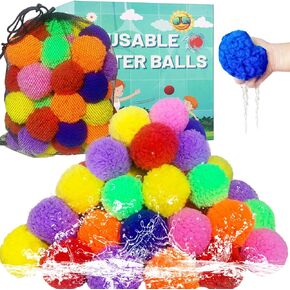 Reusable Water Balls, Reusable Water Balloons for Outdoor Toys and Games, Water Toys for Kids and Adults Boys and Girls, Summer Water Balls for Pool Party (70 PCS)