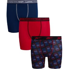 Reebok Boys Boxer Briefs - 3 Pack 5'' Inseam Soft Stretch Performance Boys Underwear - Moisture Wicking Youth Boxers in Kuwait