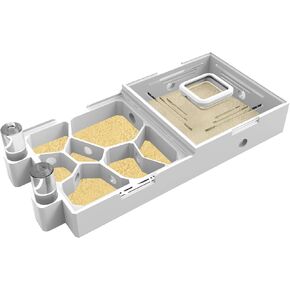 Nest Farm for Live Ants and Queen - Ant Farms مع مزرعة النمل الشفافة الرملية الصفراء للبالغين 3D Nest Workshop Workshop Castle Garden Queen (Kit -D)