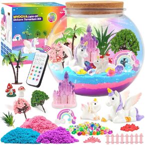 Dinosaur Light-Up Terrarium Kit for Kids Dinosaur Painting Arts and Night Light Crafts Kits for Kids- Birthday Gift for Boys Age 6+Year Old
