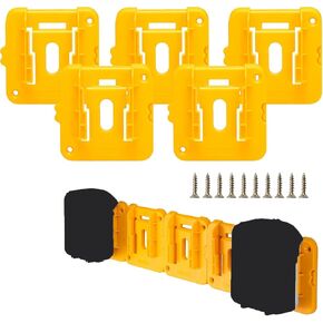 Crivnhar 5 Pack Battery Holder for Dewalt 20V Battery Mounts Dock Holder Fit for DCB200 DCB201 DCB202 DCB203 DCB204(w/10 Screws, No Battery)