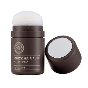 The Face Shop Quick Hair Puff | Empty Hair Line Covering | Hair Fibers for Thinning Hair | Dark Brown, 0.24 Fl Oz
