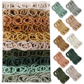 800 PCS Weaving Loops 7" Traditional-Sized Neutral Themed Potholder Loom Refill Loops for Kids and Adults Rainbow Knitting Loops Weaving Flexible Loom Kit Elastic Ideal for Girls Ages DIY Crafts