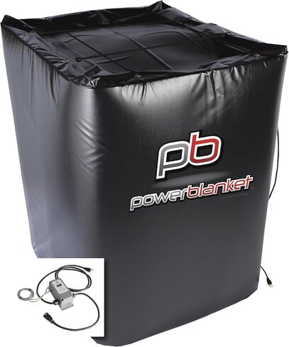 PowerBlanket Th275 معزول IBC تخزين سخان مع وحدة تحكم ترموستات قابلة للتعديل ، يناسب 275 جالون الحمل IBC ، أسود in Kuwait
