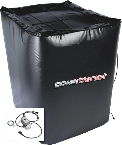 PowerBlanket Th275 معزول IBC تخزين سخان مع وحدة تحكم ترموستات قابلة للتعديل ، يناسب 275 جالون الحمل IBC ، أسود in Kuwait
