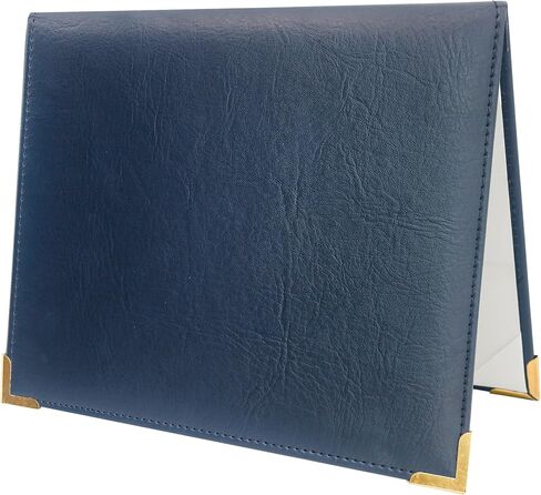 GraduationMall 7"x9" Smooth Padded PU Diploma Cover Certificate Holder with 4 Metal Corner Black in Saudi Arabia