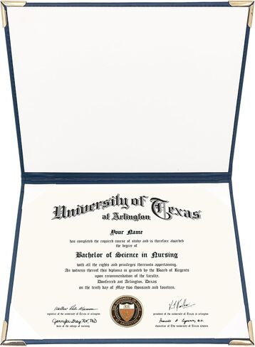 GraduationMall 7"x9" Smooth Padded PU Diploma Cover Certificate Holder with 4 Metal Corner Black in Saudi Arabia