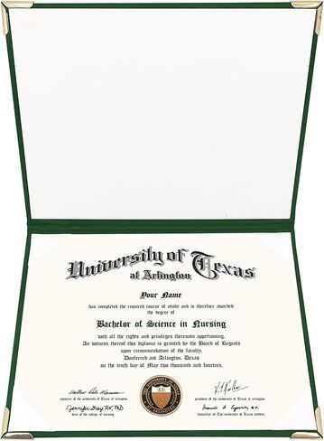 GraduationMall 7"x9" Smooth Padded PU Diploma Cover Certificate Holder with 4 Metal Corner Black in Kuwait