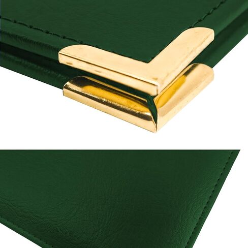 GraduationMall 7"x9" Smooth Padded PU Diploma Cover Certificate Holder with 4 Metal Corner Black in Kuwait