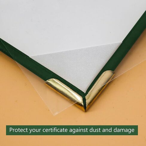 GraduationMall 7"x9" Smooth Padded PU Diploma Cover Certificate Holder with 4 Metal Corner Black in Kuwait