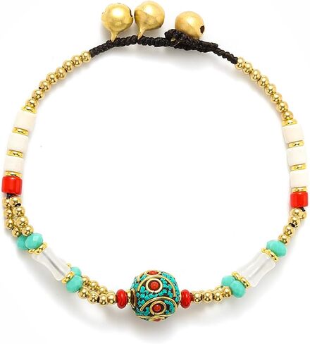 Starain Super Cute Bead Bracelets for Women Handmade Beach Multicolour Stone Boho Beaded Bracelet 8 inch Adjustable in Saudi Arabia