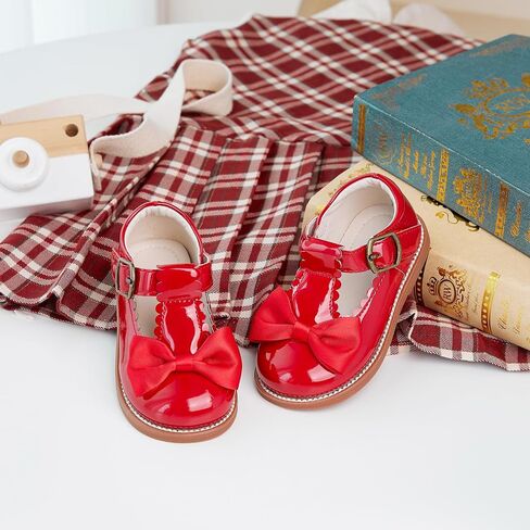 PHIRAMIN Toddler Girl Mary Jane Dress Oxford Shoes-Little Girl School Uniform Shoes for Wedding Party in Saudi Arabia