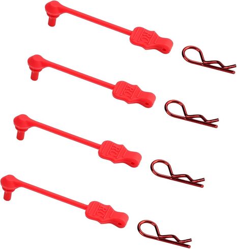 8PCS TGCWENG Universal RC Body Clips w/Pull Tabs Car Clips R Clips for All 1/10 1/12 Scale TRX4 Losi HPI Arrma Kyosho Himoto RC Car Truck Crawler Body Shell Upgrades (1.2mm Red Clips+Red Pull) in Saudi Arabia