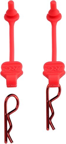 8PCS TGCWENG Universal RC Body Clips w/Pull Tabs Car Clips R Clips for All 1/10 1/12 Scale TRX4 Losi HPI Arrma Kyosho Himoto RC Car Truck Crawler Body Shell Upgrades (1.2mm Red Clips+Red Pull) in Saudi Arabia