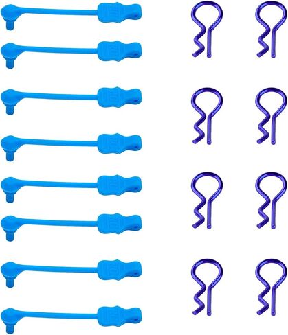 8PCS TGCWENG Universal RC Body Clips w/Pull Tabs Car Clips R Clips for All 1/10 1/12 Scale TRX4 Losi HPI Arrma Kyosho Himoto RC Car Truck Crawler Body Shell Upgrades (1.2mm Red Clips+Red Pull) in Saudi Arabia