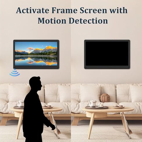 Atatat Digital Photo Frame with 1920x1080 IPS Screen, Digital Picture Frame Support Adjustable Brightness,Photo Deletion,1080P Video,Music,Slideshow,Remote,16:9 Widescreen- P800 in Kuwait