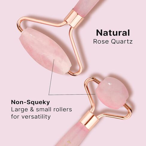 Rose Quartz Face Roller - Relaxation Gifts for Women, Skin Care Tools for Fine Lines and Wrinkles, Teenage Girl Gifts, Beauty Gift Ideas, Face Massager Tools, Facial Tools, Self Care Gifts for Women in Kuwait
