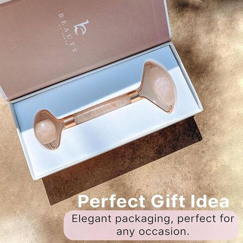 Rose Quartz Face Roller - Relaxation Gifts for Women, Skin Care Tools for Fine Lines and Wrinkles, Teenage Girl Gifts, Beauty Gift Ideas, Face Massager Tools, Facial Tools, Self Care Gifts for Women in Kuwait